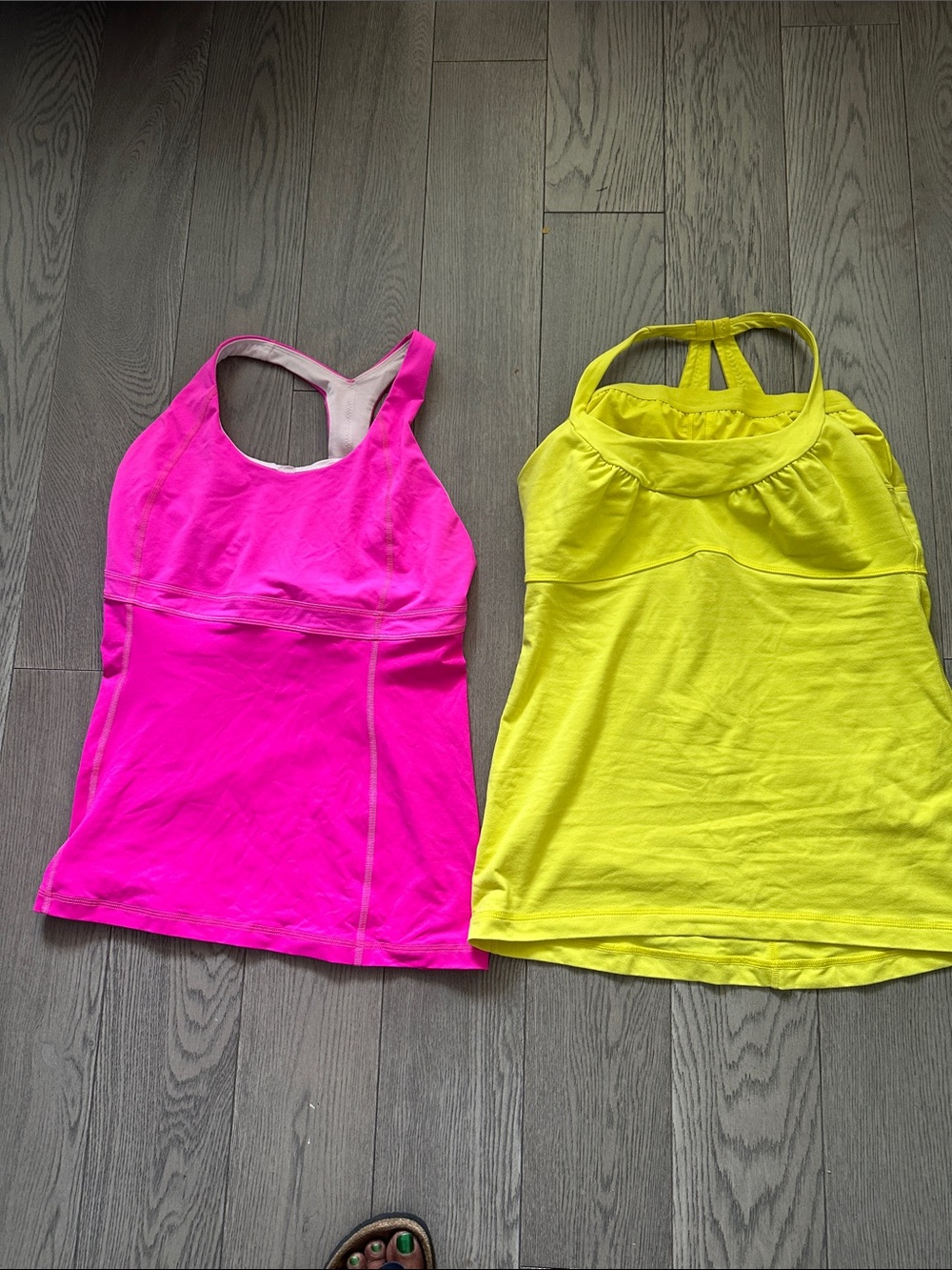 Women’s Neon Pink Racerback exercise Tank - Picture 2 of 3